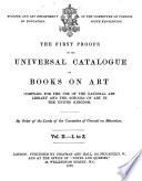 First Proofs of the Universal Catalogue of Books on Art