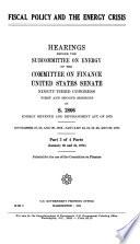 Fiscal Policy and the Energy Crisis ...