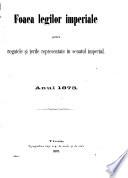 Foaia legilor imperiale pentru regatele şi ţerile reprezentate în senatul imperial