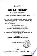 Foment de la Pietat y devoció cristiana