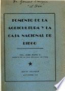 Fomento de la agricultura y la Caja Nacional de Riego