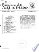 Foreign Service Assignment Notebook
