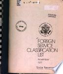 Foreign Service Classification List