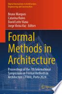 Formal Methods in Architecture