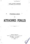 Formulario de actuaciones penales