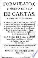 Formulario y nuevo estilo de cartas a diferentes assumptos, y responder a ellas, ...