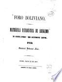 Foro boliviano
