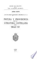 Fortuna y providencia en la literatura castellana del siglo XV