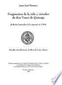 Fragmentos de la vida y virtudes de don Vasco de Quiroga