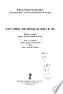 Fragmentos músicos, 1683-1700: Anexo. Estudio general introductorio de la vida y obra de Nassarre