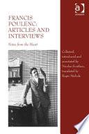 Francis Poulenc: Articles and Interviews