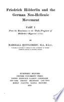 Friedrich Hölderlin and the German Neohellenic Movement