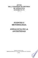 Fuentes y metodologia. Andalucia en la antigüedad