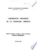 Fundamentos biológicos de la sociología agrícola