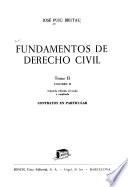 Fundamentos de derecho civil: v. 2. Contratos en particular