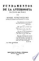 Fundamentos de la anterosofía (la ciencia que florece