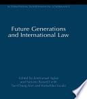 Future Generations and International Law