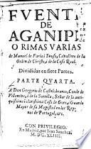 Fvente de Aganipe, o, Rimas varias