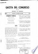 Gaceta del Congreso de la Republica de Venezuela