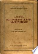 Gaceta del Gobierno de Lima independente; other slight variations