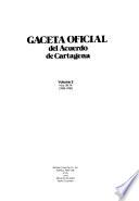 Gaceta oficial del Acuerdo de Cartagena