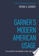Garner's Modern American Usage