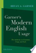 Garner's Modern English Usage