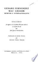 Genaro Fernández Mac Gregor escritor e internacionalista