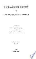 Genealogical History of the Rutherford Family