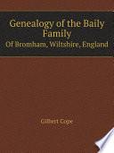 Genealogy of the Baily Family