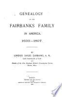 Genealogy of the Fairbanks Family in America, 1633-1897
