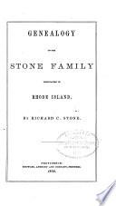 Genealogy of the Stone Family Originating in Rhode Island