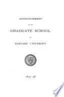 General Announcement - Harvard University, Graduate School of Arts and Sciences