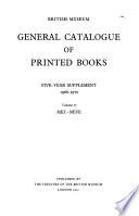 General Catalogue of Printed Books