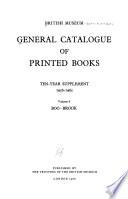 General Catalogue of Printed Books