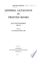 General Catalogue of Printed Books
