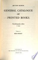 General Catalogue of Printed Books