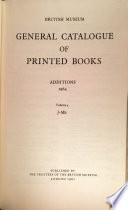General Catalogue of Printed Books
