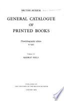 General catalogue of printed books