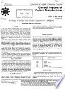 General Imports of Cotton Manufactures