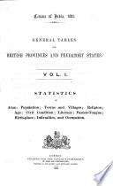 General Tables for British Provinces and Feudatory States