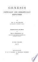 Genesis, Critically and Exegetically Expounded