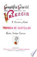 Geografía general del Reino de Valencia: Provincia de Valencia