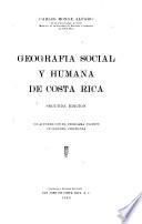 Geografía social y humana de Costa Rica