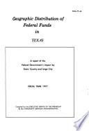 Geographic Distribution of Federal Funds in Texas