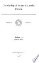 Geological Society of America Bulletin