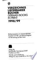 German Books in Print 1998/99