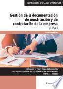 Gestión de la documentación de constitución y de contratación de la empresa