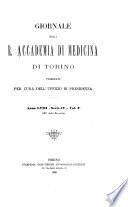 Giornale della Accademia di medicina di Torino