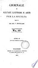 Giornale di scienze, letteratura ed arti per la Sicilia